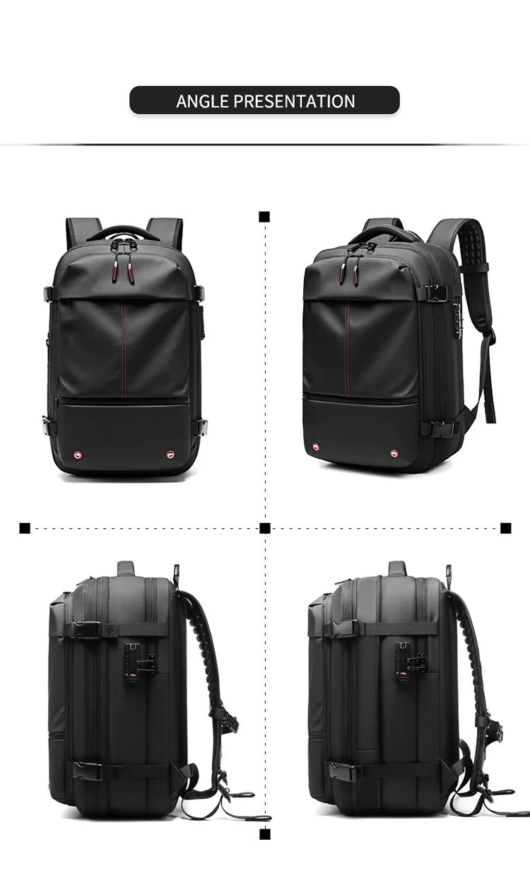 Men Travel Backpack 17 inch vacuum compression Laptop Backpack Extended Large Capacity school Backpack Hiking Business backpack