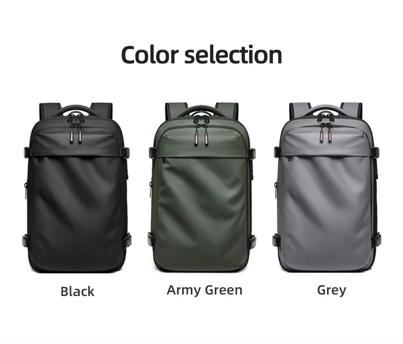 Men Travel Backpack 17 inch vacuum compression Laptop Backpack Extended Large Capacity school Backpack Hiking Business backpack